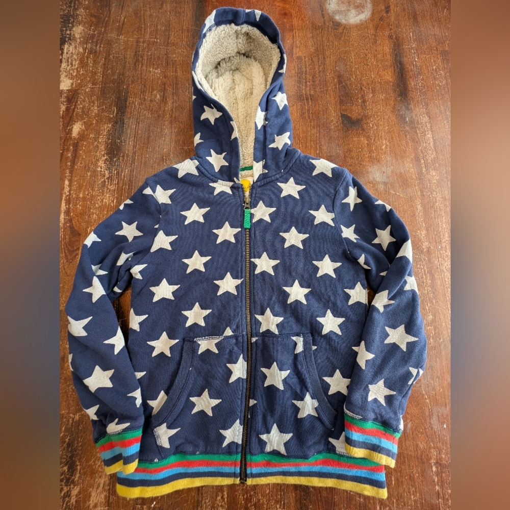Mini Boden Kids Jacket Full Zip 9-10Y Youth Outerwear Stylish Warm Sherpa Lined